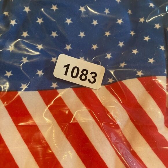 1083 LuLaRoe Size T & C Leggings Red Blue Stars And Stripes Flag Print N… - Picture 3 of 3